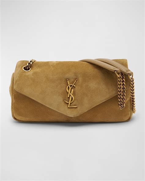 ysl leather or suede|ysl calypso bag.